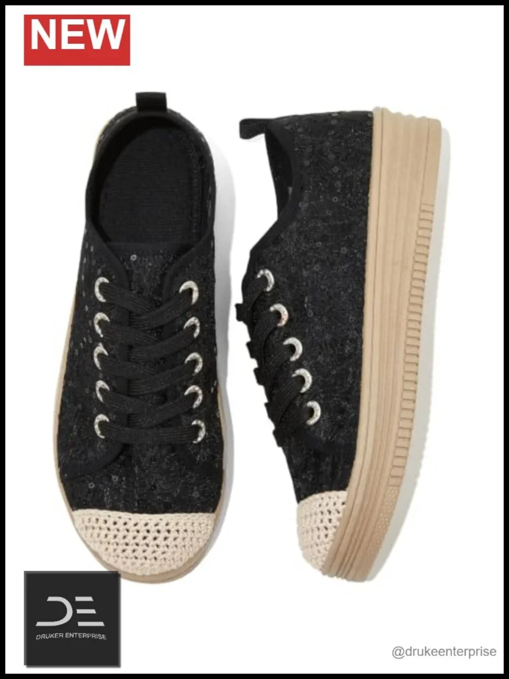 Women's Mesh Slip On Flats Espadrilles Platform Lace Sneakers Breathable